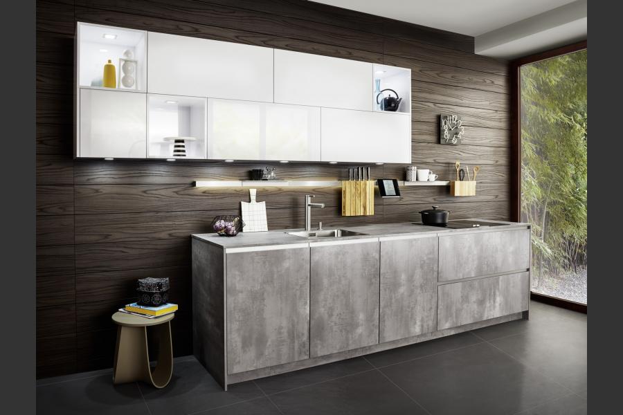 Cuisine beton foncÃ© LEPRINCE 