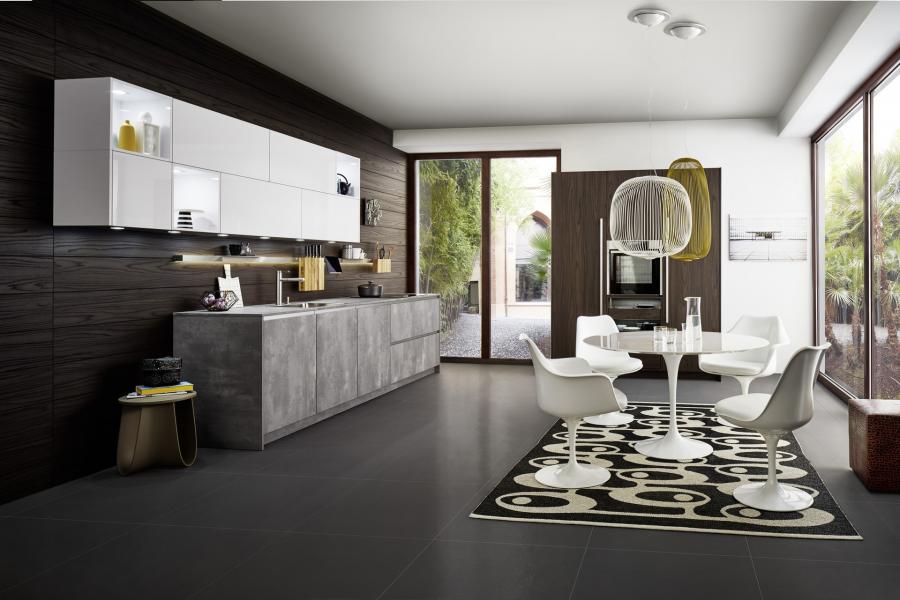 Cuisine beton foncÃ© LEPRINCE 